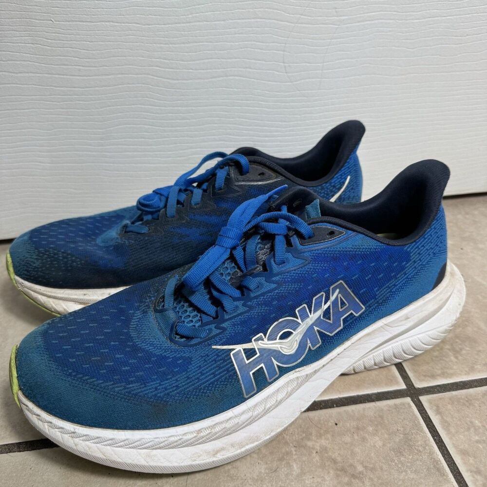 Hoka One One Mach 6 Men's Size 9.5 D Virtual Blue Shoes Running Jogging Sneaker